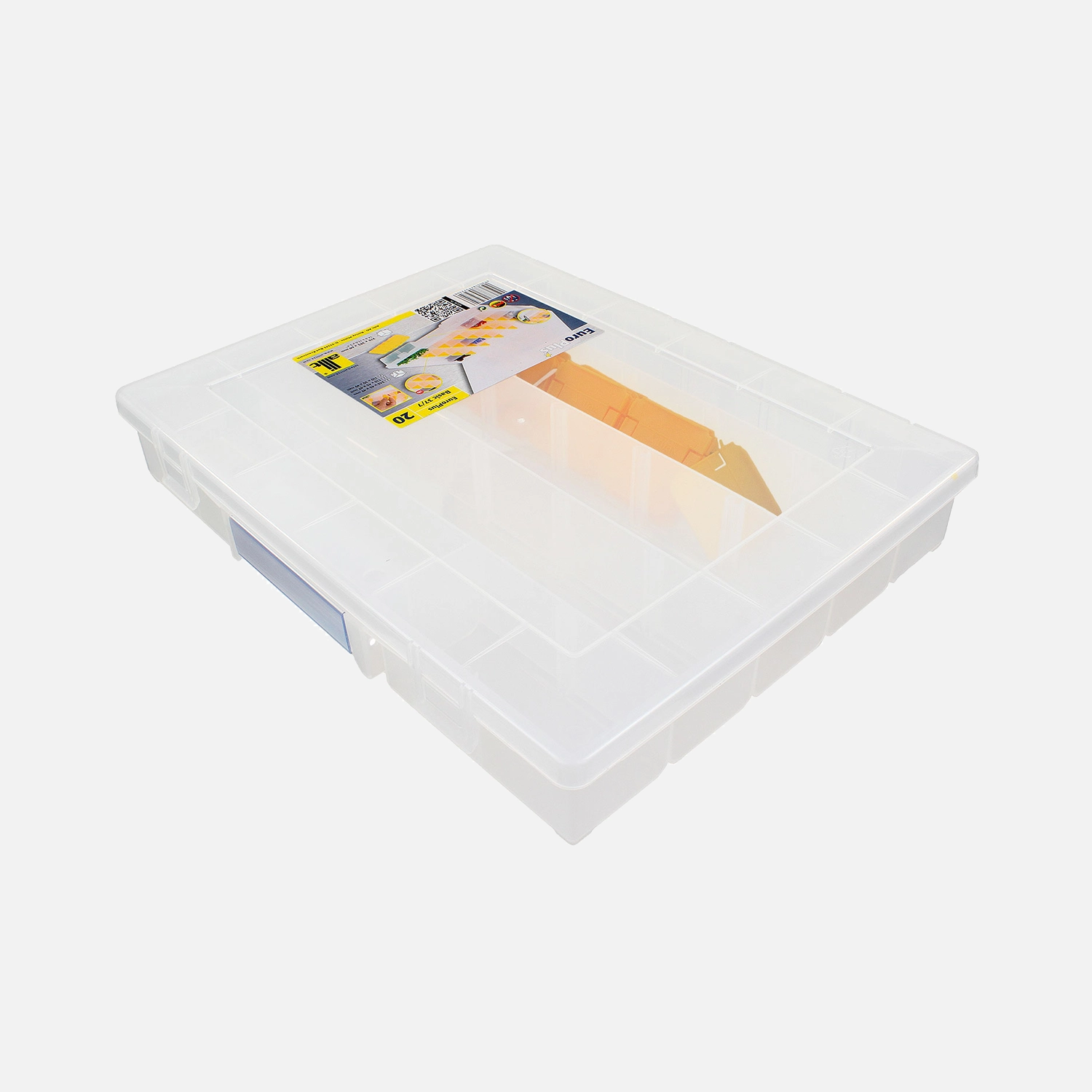 1 Allit Sortimentskasten EuroPlus Basic 37 - 7 Fächer, 20 Stege - 370x295x60 mm