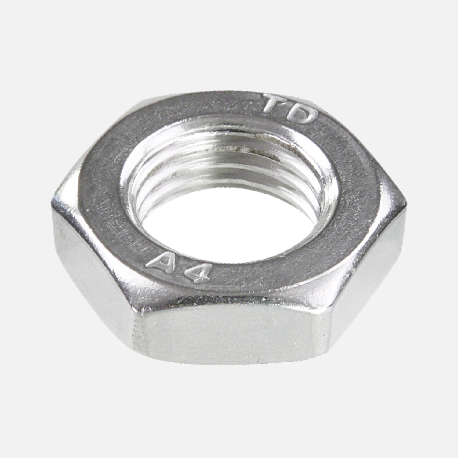 50 Sechskantmuttern M14 - Feingewinde 1,5mm - niedrig, Form B - A4 - DIN 439