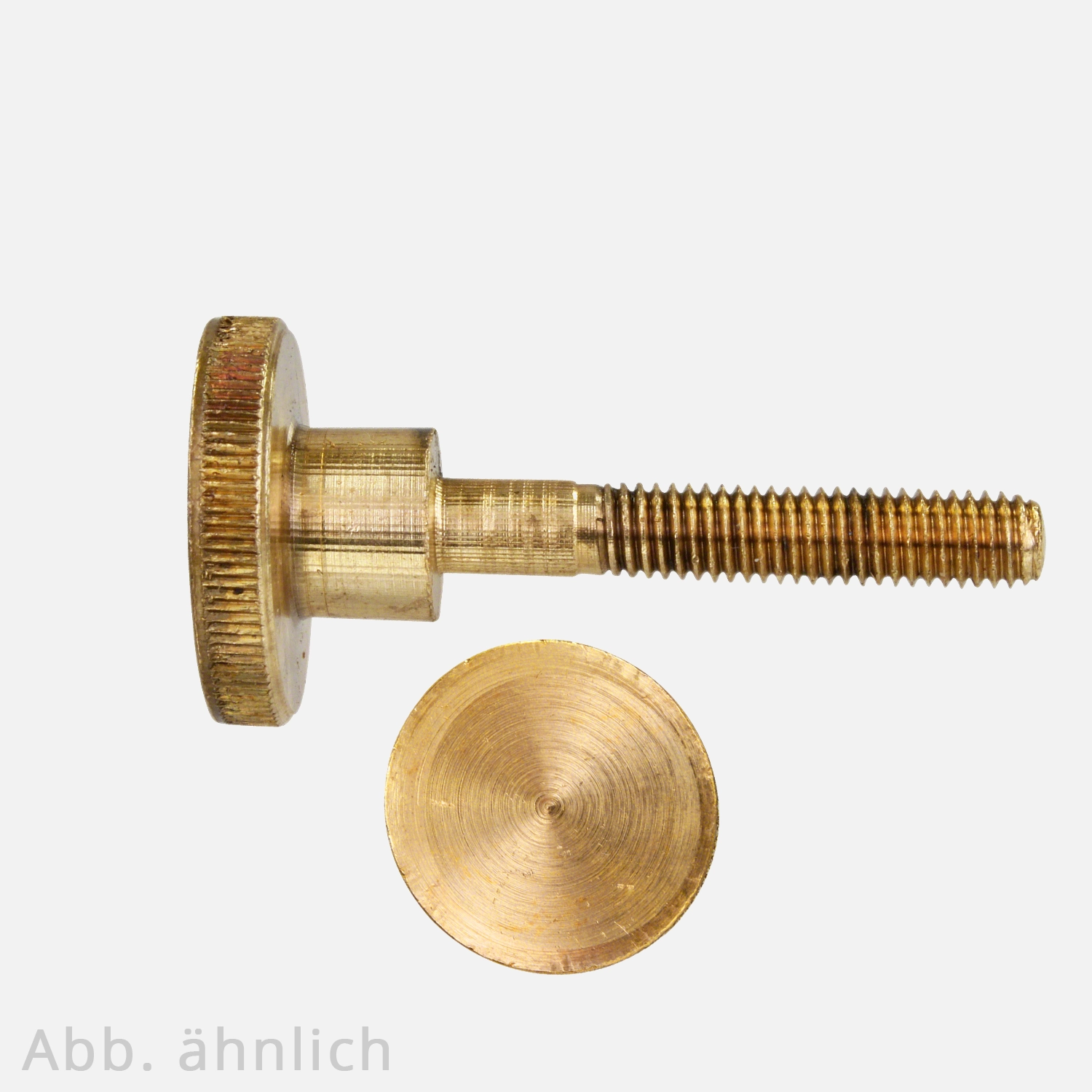 25 Rändelschrauben M5x12 mm - DIN 464 - hohe Form - Messing