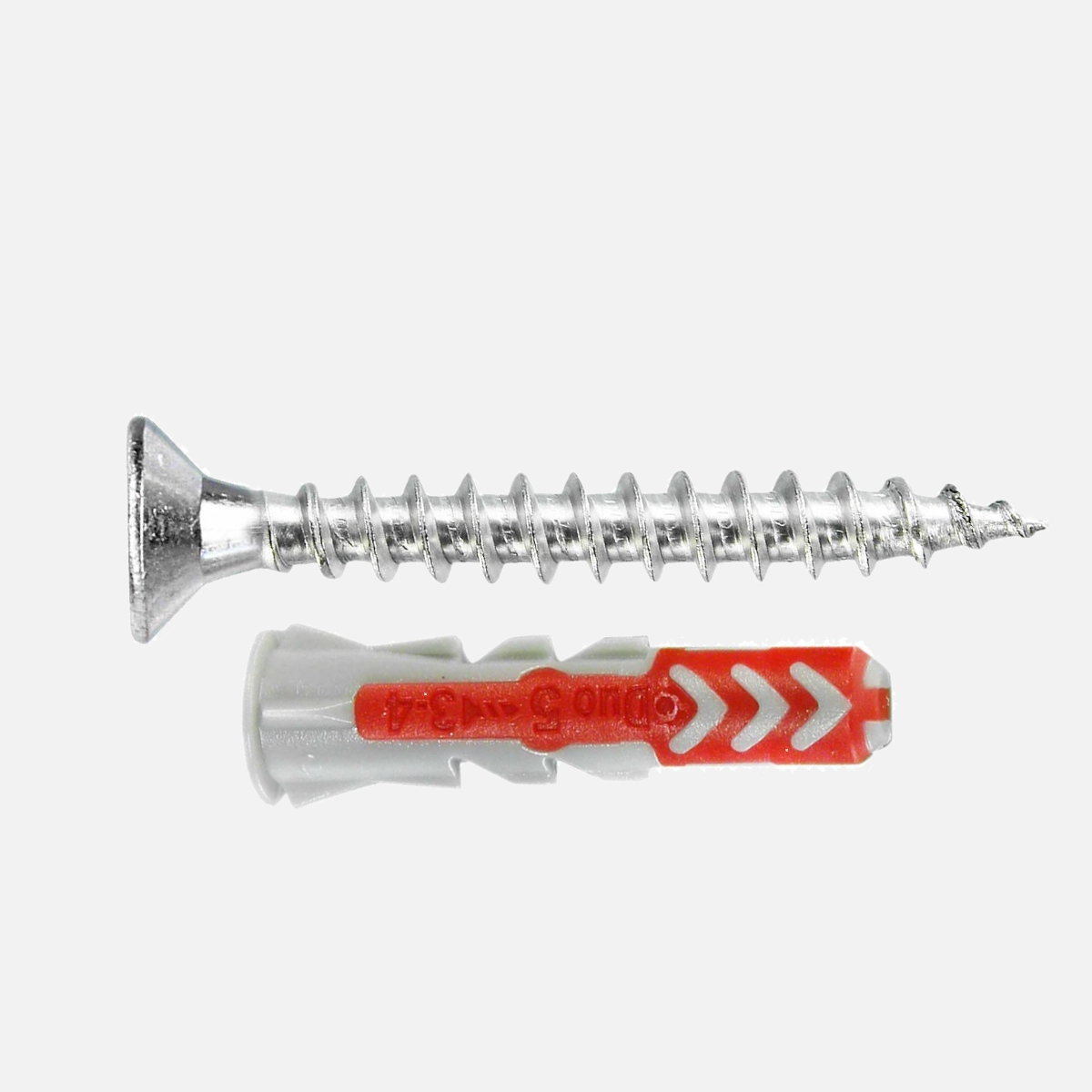 50 FISCHER DUOPOWER Nylon-Dübel - 5x25 mm - mit Senkkopfschrauben
