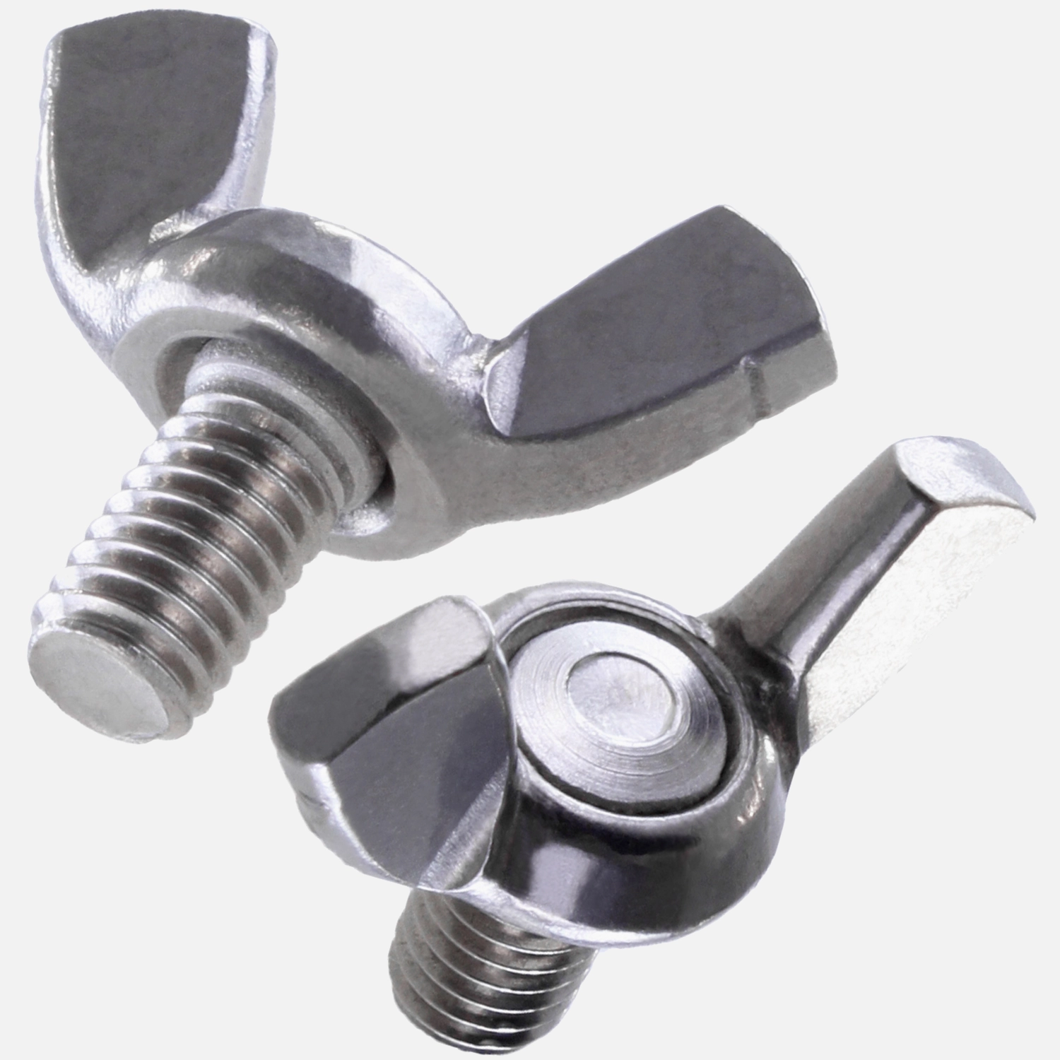 50 Flügelschrauben M6x20mm - amerikanische Form - Edelstahl A2