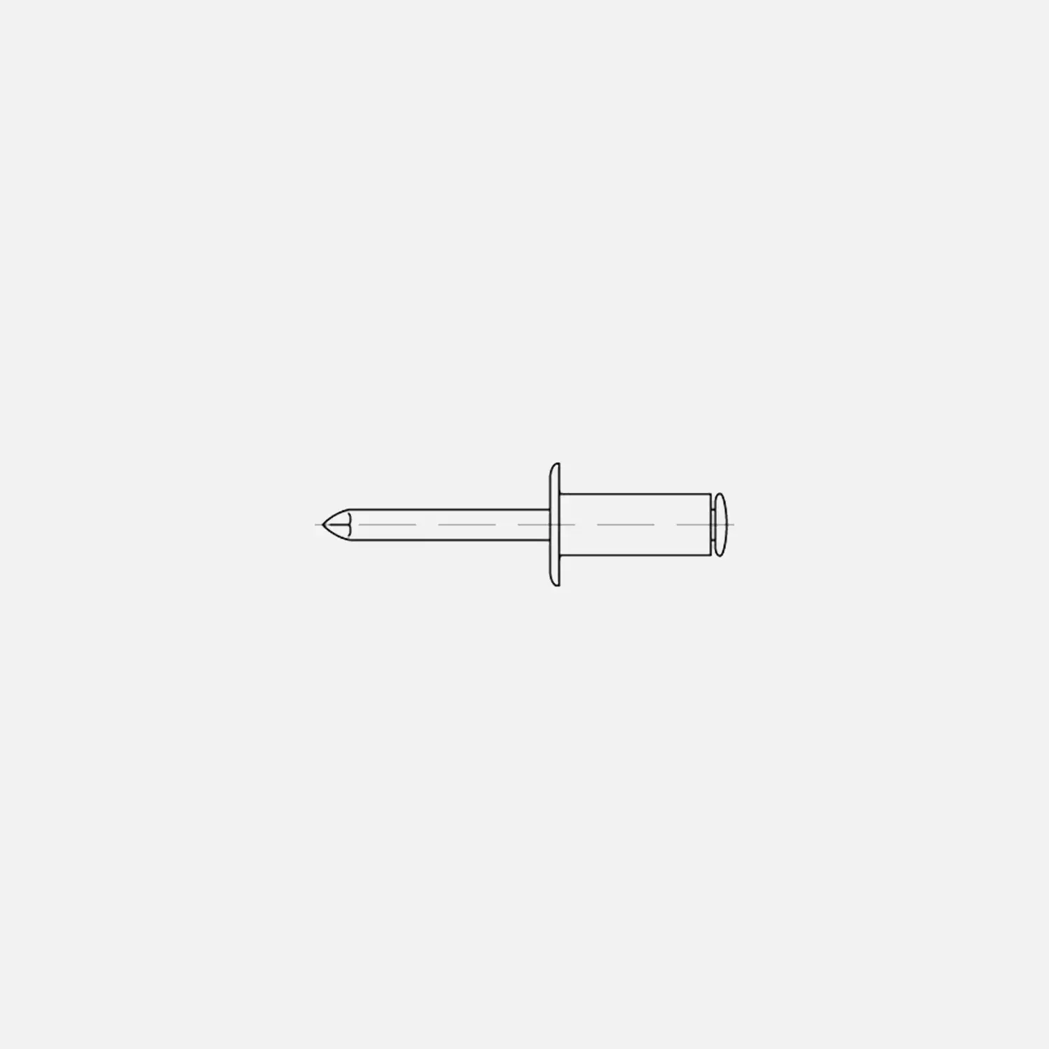500 Gesipa Blindnieten Aluminium / Edelstahl A2 - 4x12 mm - Flachkopf - DIN 7337