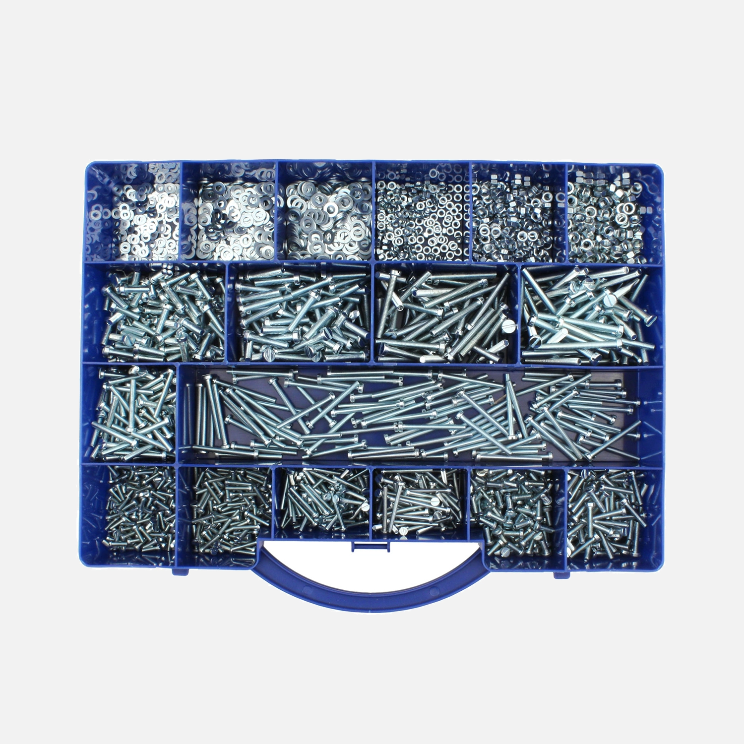 2300 tlg Zylinderschrauben Muttern U-Scheiben Sortiment DIN 84/125/934 M3 - M5
