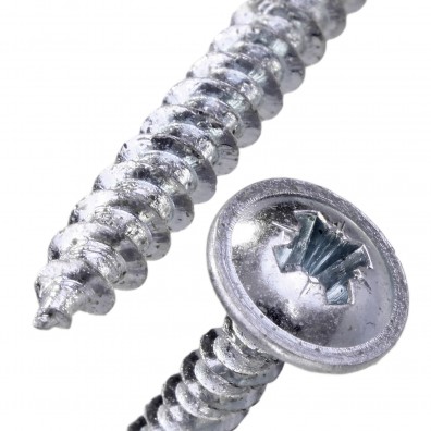 150 Rückwandschrauben, 4x30mm, galv Blau verzinkt, PZ2, Liko mit angepr.Scheibe