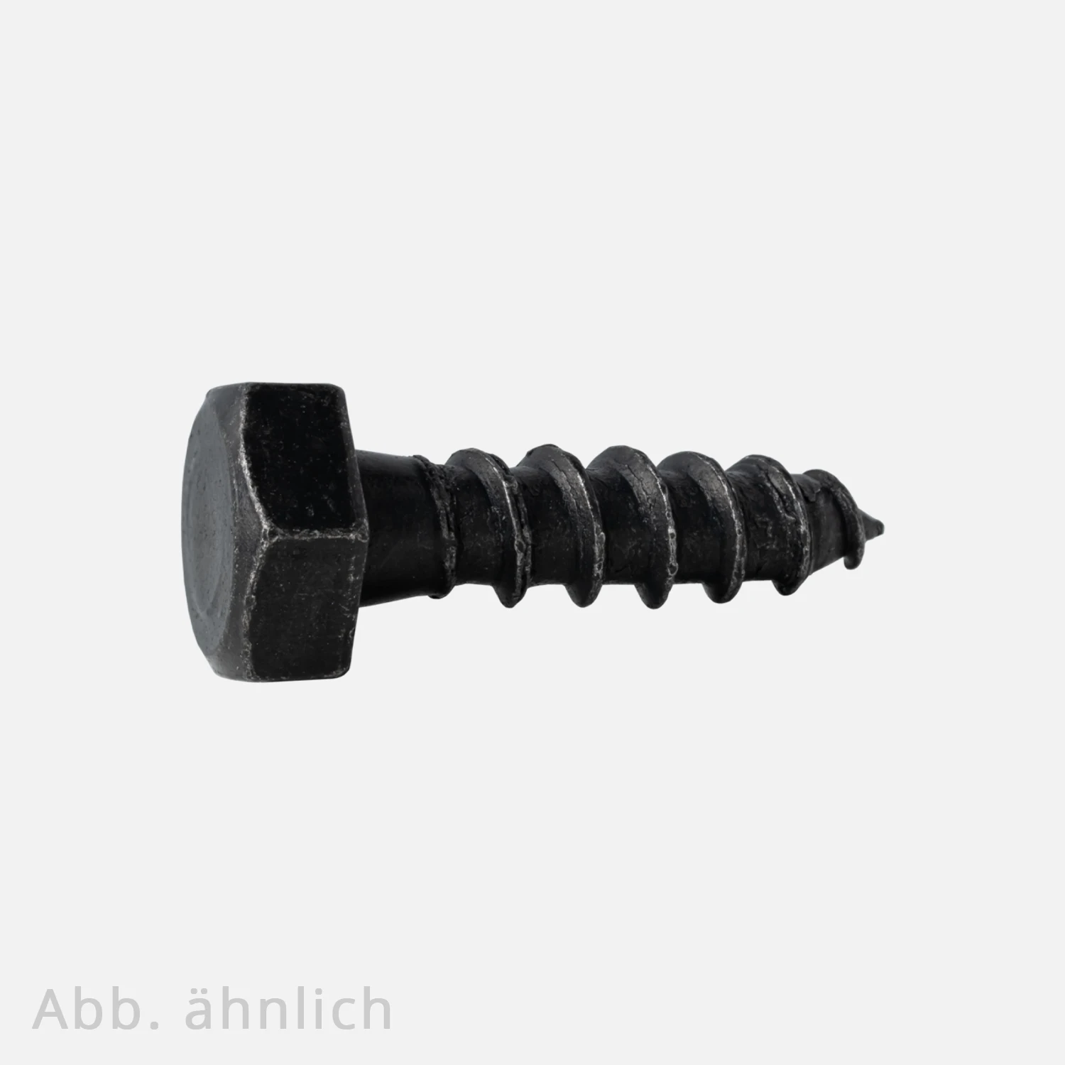 25 Sechskant-Holzschrauben schwarz DIN 571 geschwärzte HCP Beschichtung 8 x 60 mm