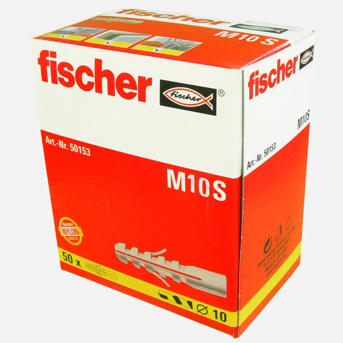 20 FISCHER Spreizdübel M-S 10x70 mm - Nylon - für M10 Schrauben