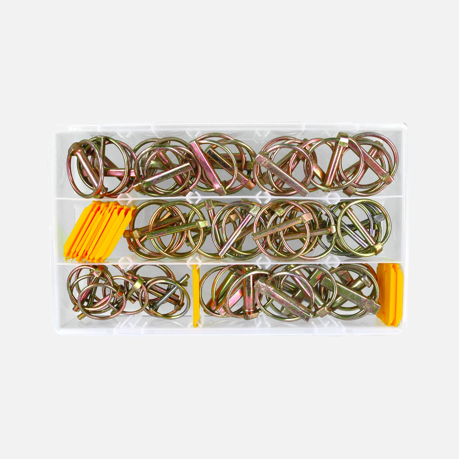 60 tlg Klappsplinte Sortiment - DIN 11023 - 4,5x42 bis 10x42 - verzinkt 