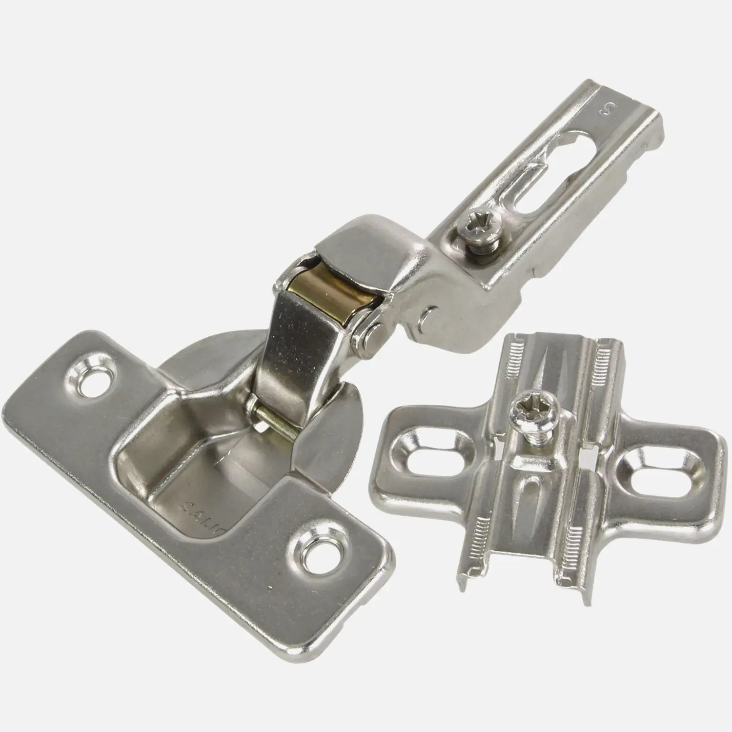 1 HSI Topfband - mit Feder - für Innentür - vernickelt - 35mm