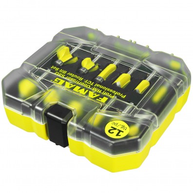 12 tlg Famag HM- Oberfräsersatz Prof-Linie, 8 mm Aufnahme in Kunststoffbox