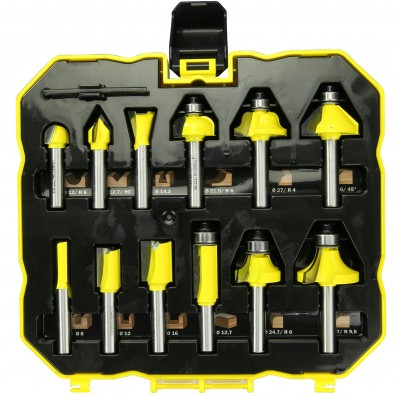 12 tlg Famag HM- Oberfräsersatz Prof-Linie, 8 mm Aufnahme in Kunststoffbox