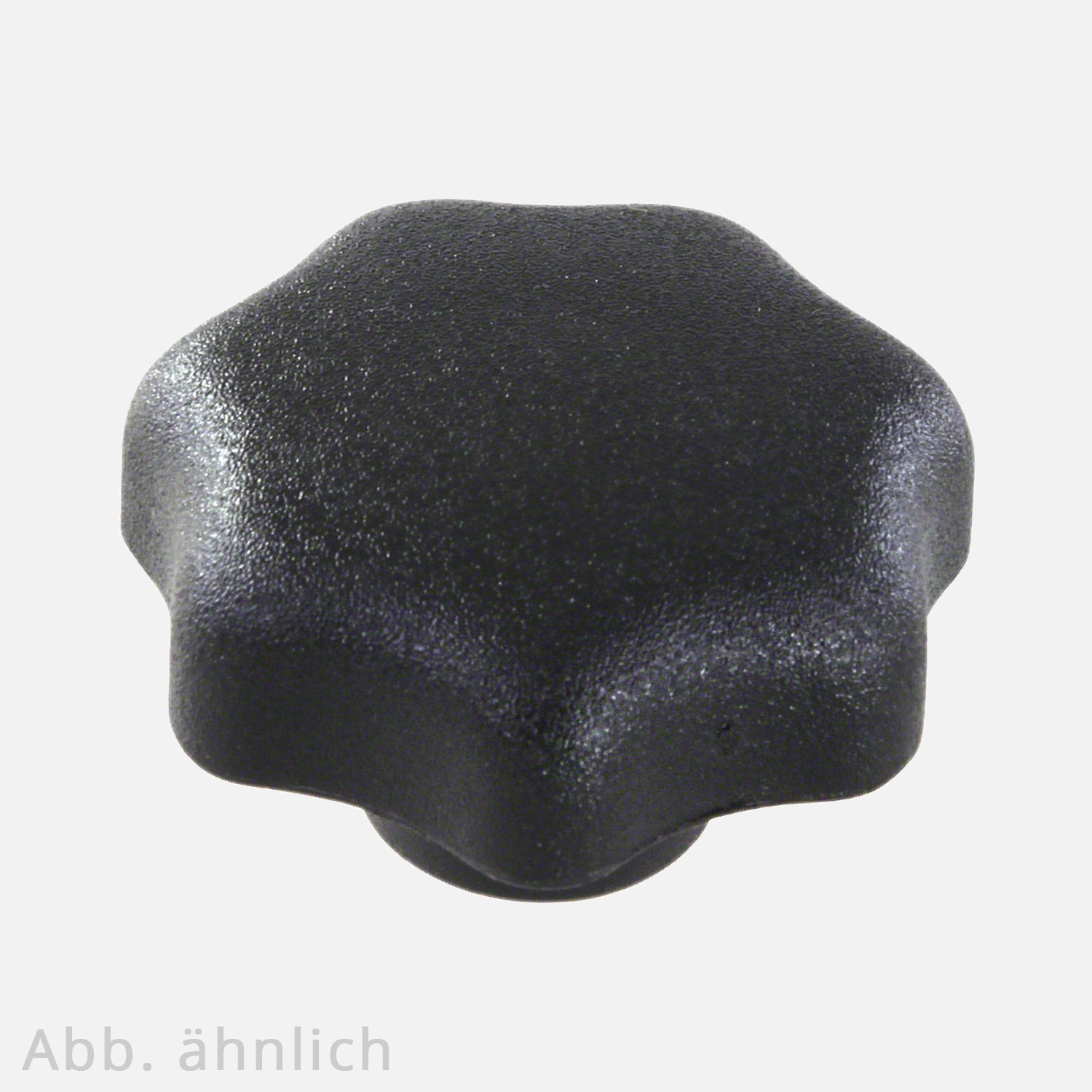 10 Sterngriffe M6, Kunststoff, 40mm Griff-Ø, DIN 6336, verzinkte Gewindebuchse