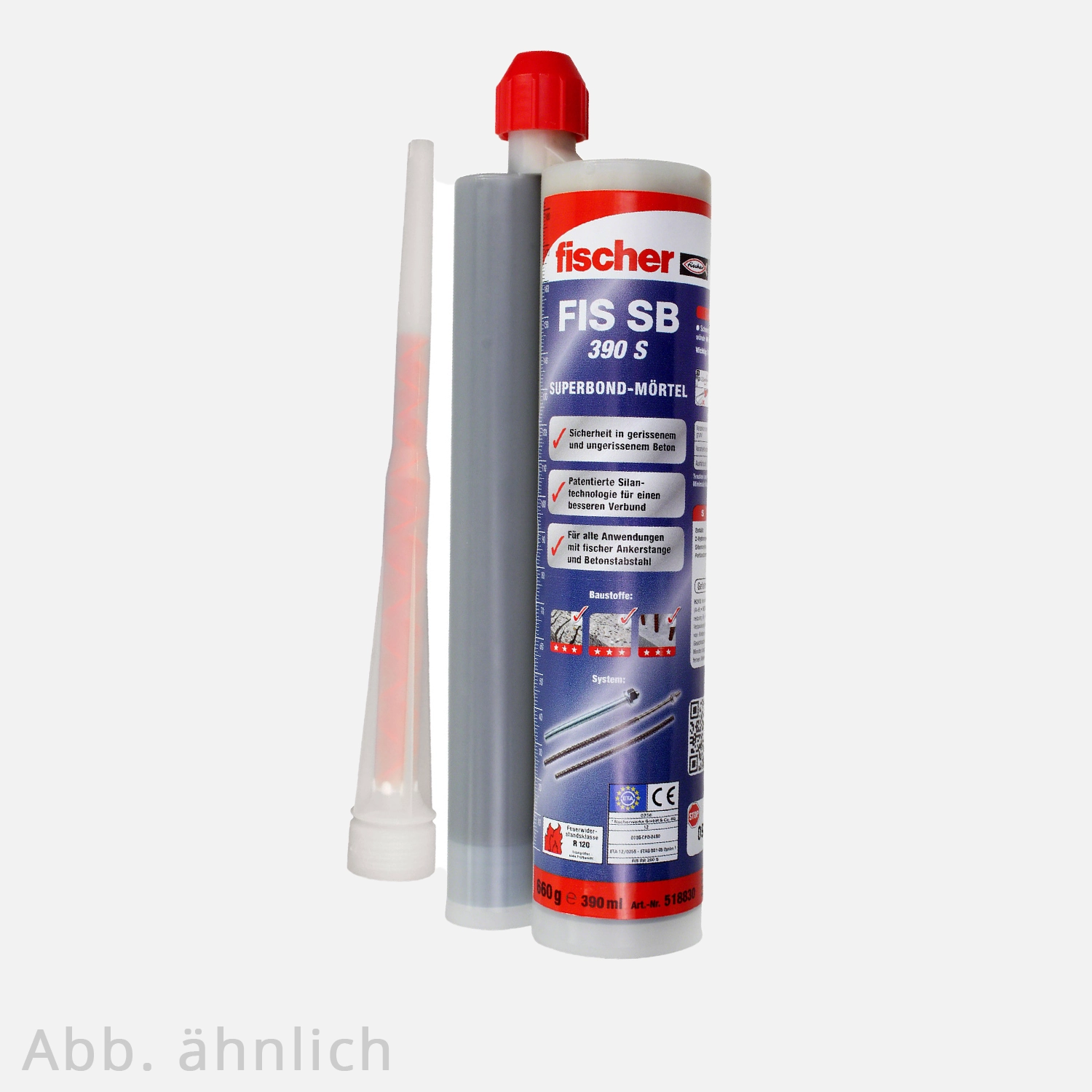 6 FISCHER Superbond Mörtel FIS SB 390 S - inkl. Kartusche/2Statikmischer - ETA