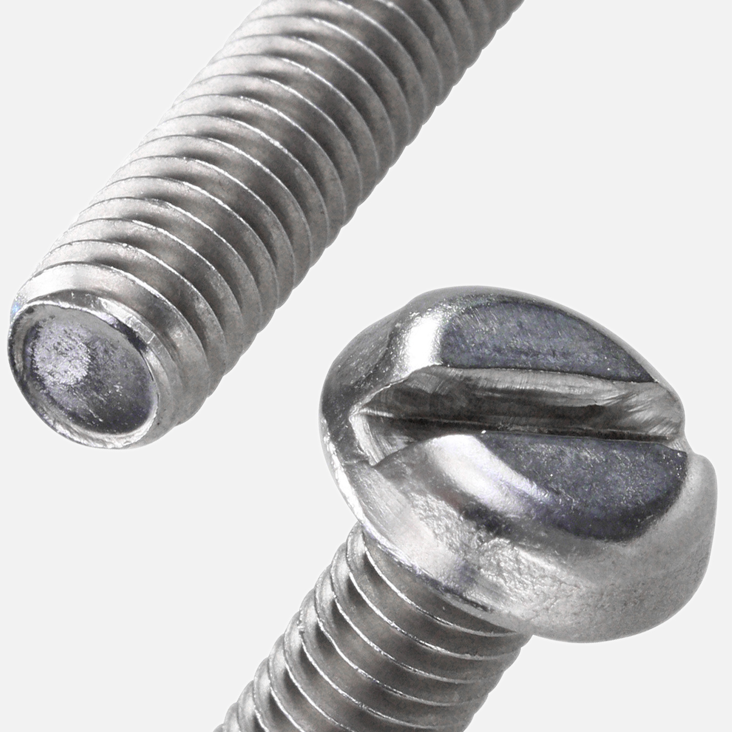 100 Flachkopfschrauben M6x10 mm - DIN 85 - mit Schlitz - Edelstahl A2