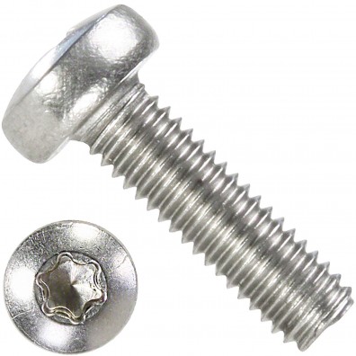 Linsenschrauben mit Innensechsrund TX - T6 DIN 7985 Edelstahl A2 | E Linsenschrauben mit Innensechsrund TX - T6 DIN 7985 Edelstahl A2 | E