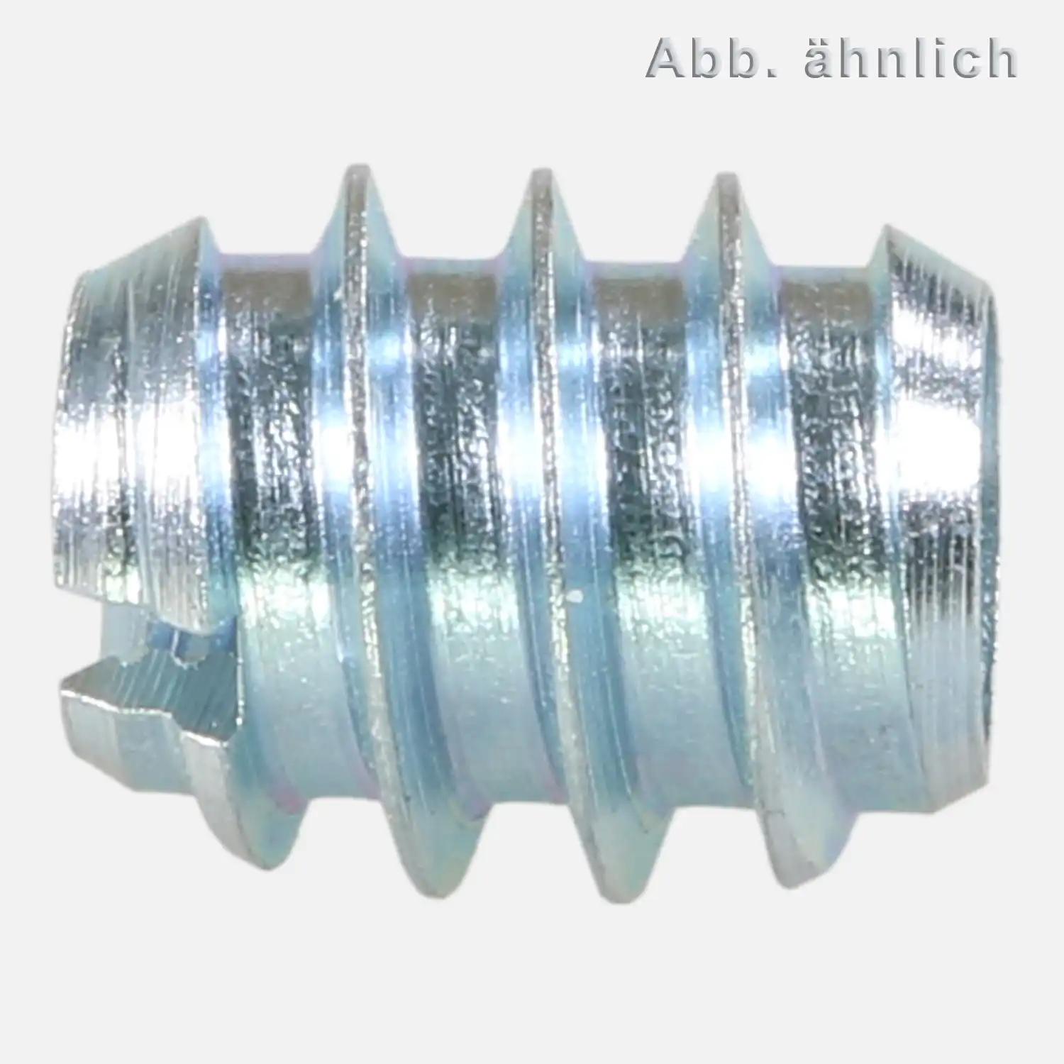 Einschraubmutter | DIN 7965 | mit Schlitz | galvanisch verzinkt | Stahl