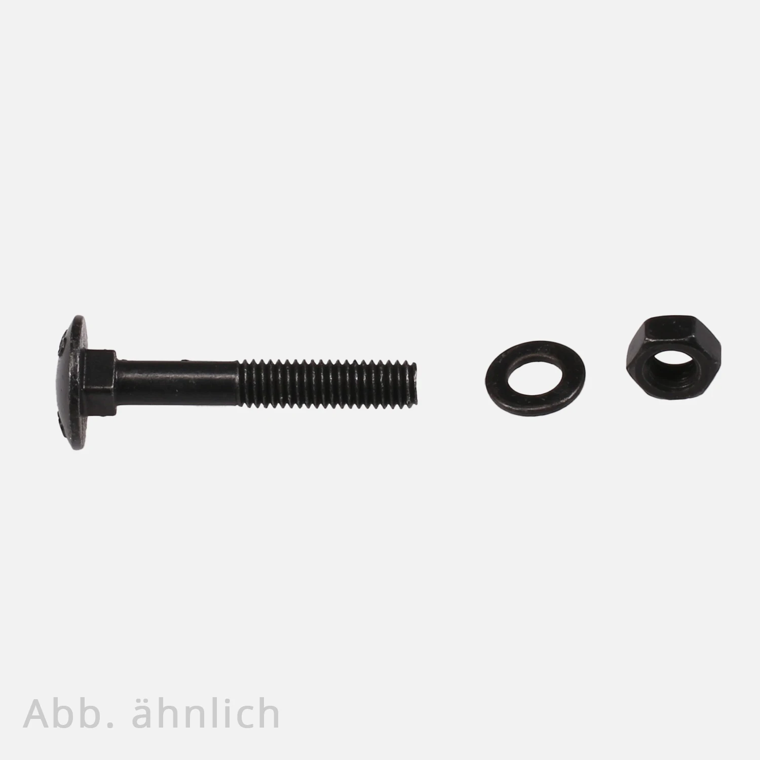 1 Schlossschraube/Flachrundschraube DIN 603 mit Vierkantansatz inkl. Scheiben und Muttern M6 x 60 mm