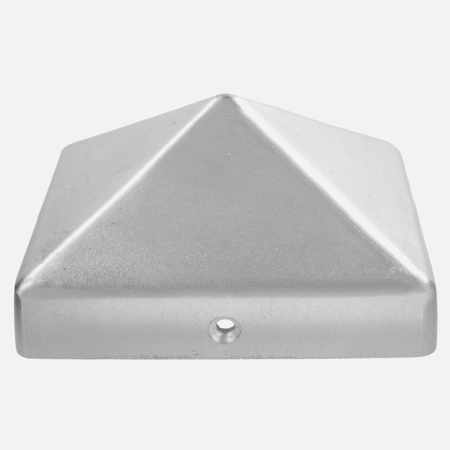 1 Alberts Pfostenkappe hohe Form Aluminiumguss blank 111x111 mm