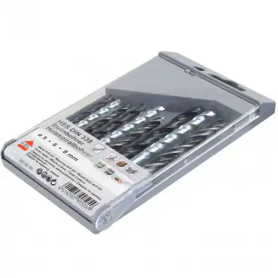9tlg. KEIL Kombi-Bohrer-Set - Ø: 5, 6, 8 mm