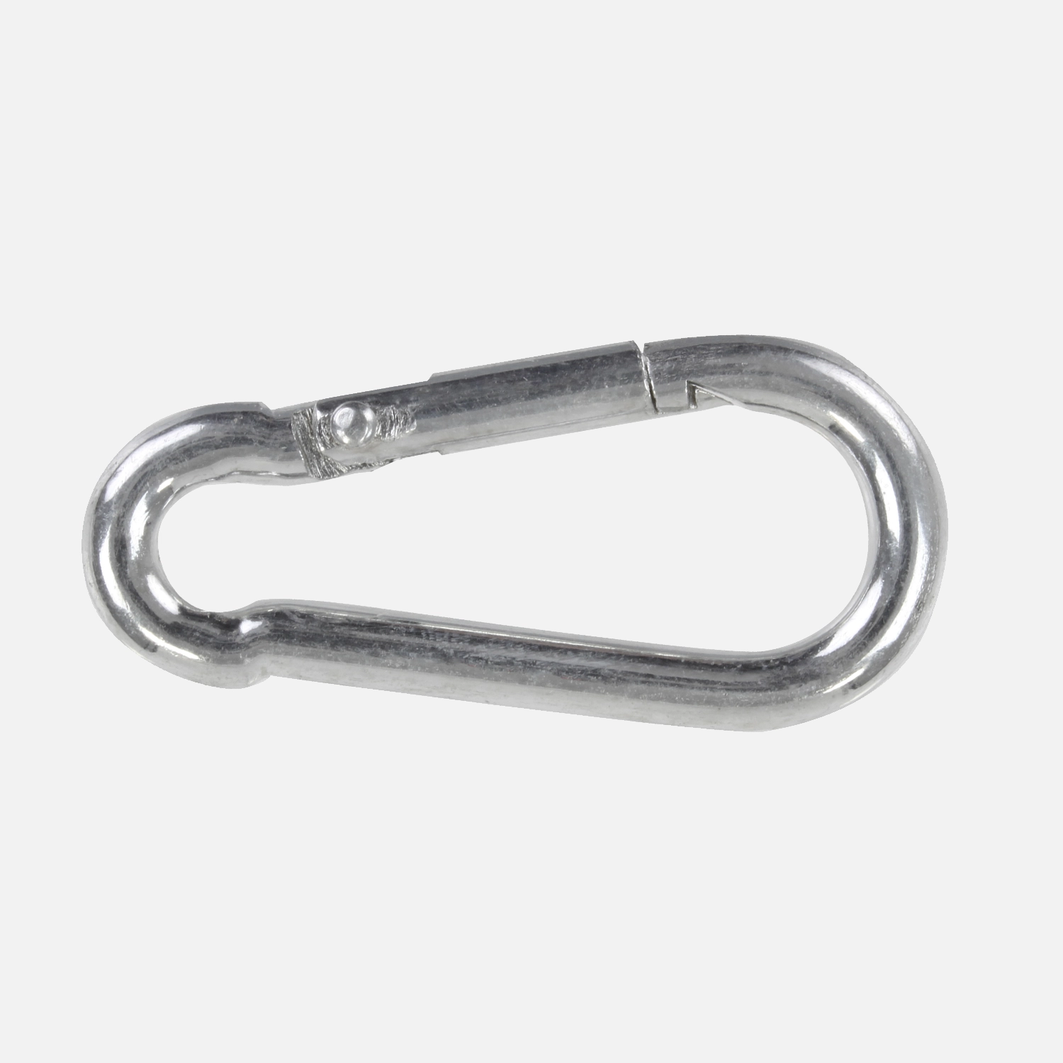 100 Karabinerhaken, Stahl, birnenförmig, galvanisch verzinkt 40x4 mm - DIN 529