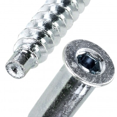 100 Eckverbinderschrauben Confirmatschrauben Innensechskant verzinkt 6,3x50