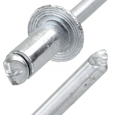 500 Gesipa Blindnieten Stahl verzinkt - 4x25 mm - Flachkopf - DIN 7337
