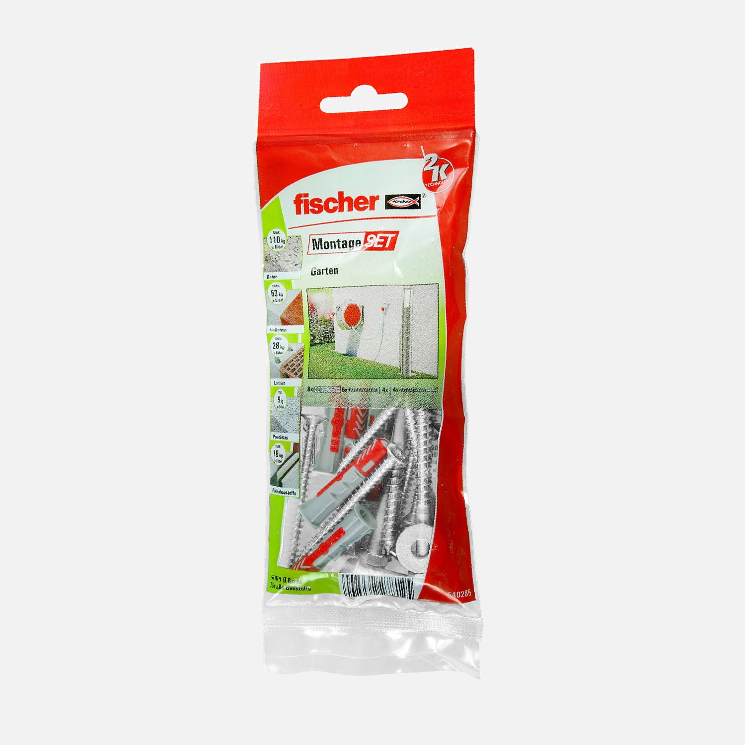 22 tlg. FISCHER Montage-Set Schlauch / Garten
