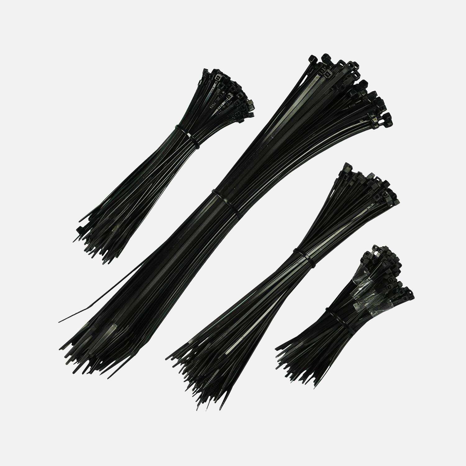 400 tlg. Kabelbinder Sortiment, schwarz, von 2,5x100 mm bis 3,6x292 mm