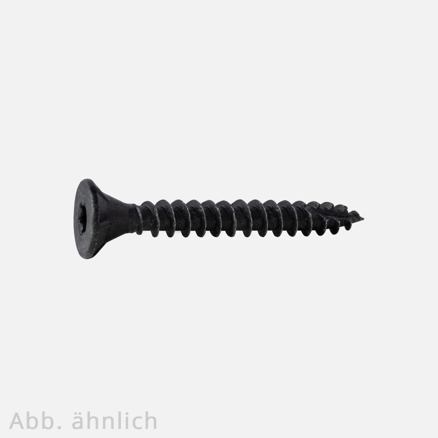1 Spanplattenschraube schwarz Senkkopf TX20 Vollgewinde geschwärzte HCP Beschichtung 4x30 mm