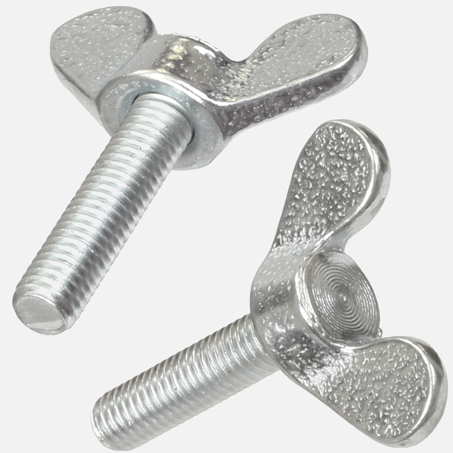 50 Flügelschrauben - M8x50 mm - verzinkt,getempert - DIN 316,runde Flügelform