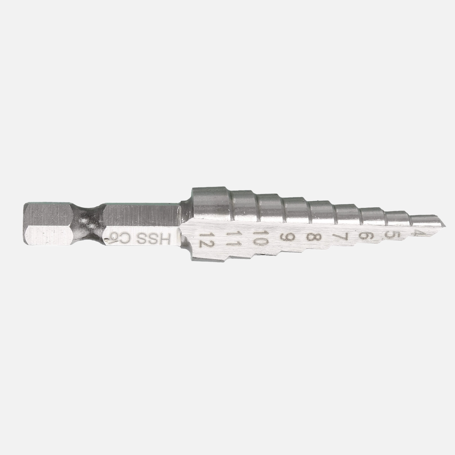 1 Stufenbohrer HSS-Co 9 Stufen 4-12x1 mm, mit Bitantrieb E6,3