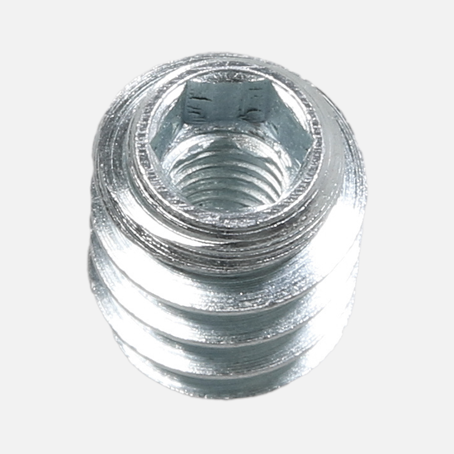 1 Einschraubmutter DIN 7965, mit Innensechskant, Stahl galv. verzinkt, M6x 15