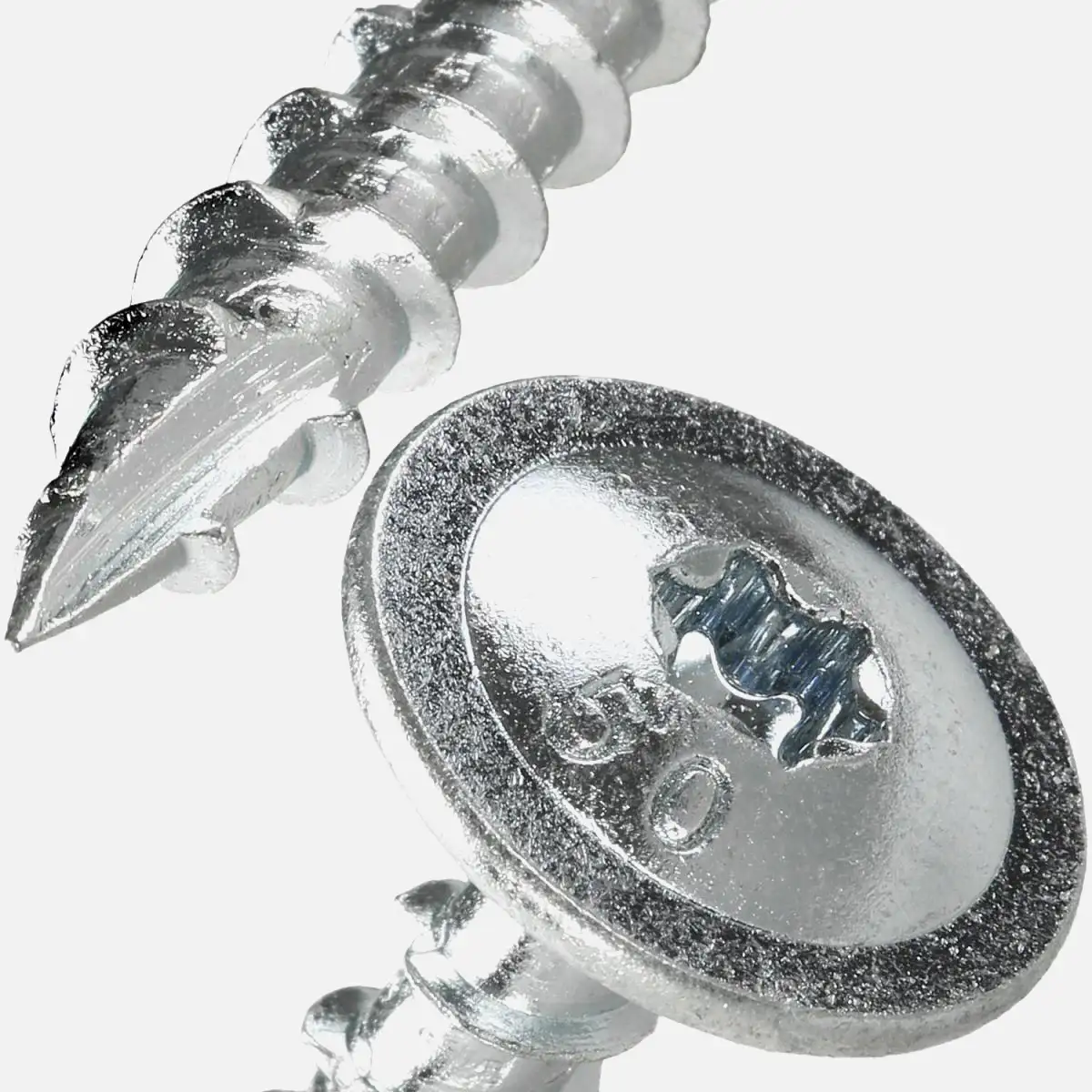 50 Pfostenschrauben 8x40mm - galvanisch verzinkt - Tellerkopf - TX40