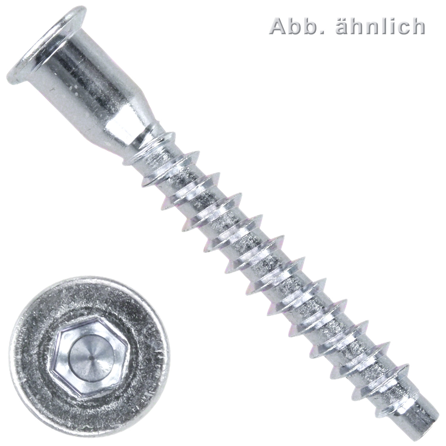 Eckverbinderschraube / Confirmatschraube | Innensechskant | verzinkt