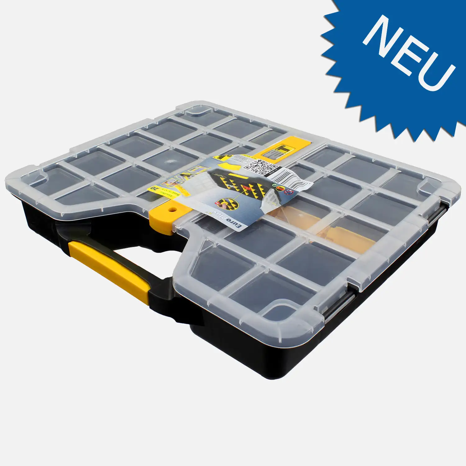 1 Allit Sortimentskasten EuroPlus Basic >S< 37 / 6 - 20 Stege - 365x295x62 mm