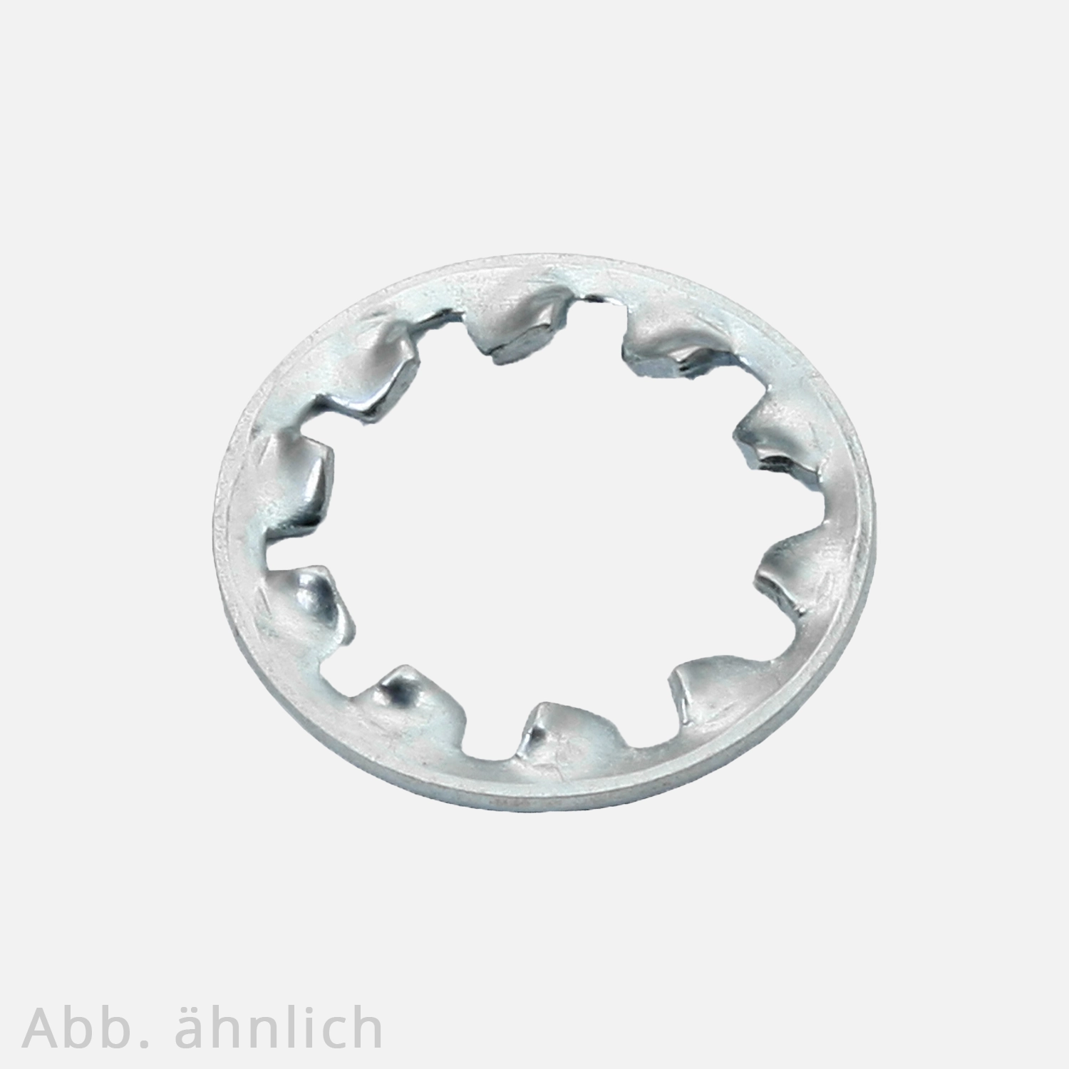 100 Zahnscheiben DIN 6797 Federstahl Form I galvanisch verzinkt für M14