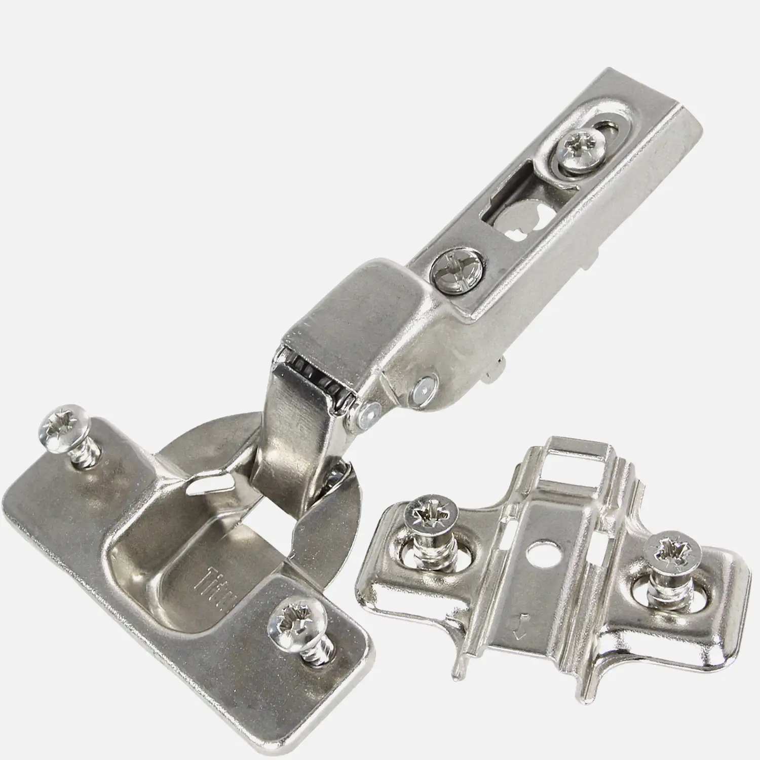 1 HSI Topfband - mit Spanplattenschrauben - für Mitteltür - vernickelt - 35mm