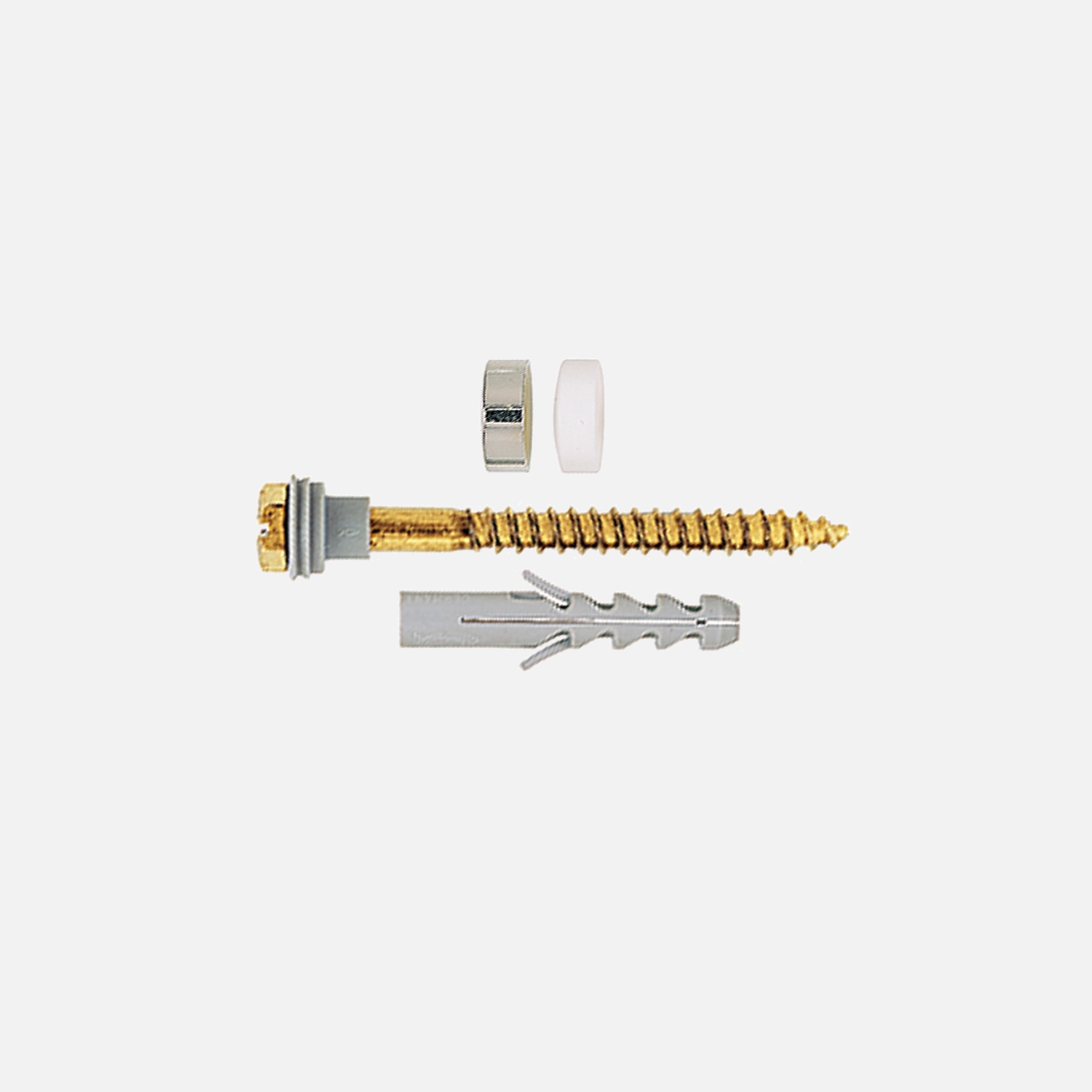 10 tlg. FISCHER Keramik-Befestigung WCR mit Spreizdübel S8, Schrauben 6x70 mm und Abdeckkappen
