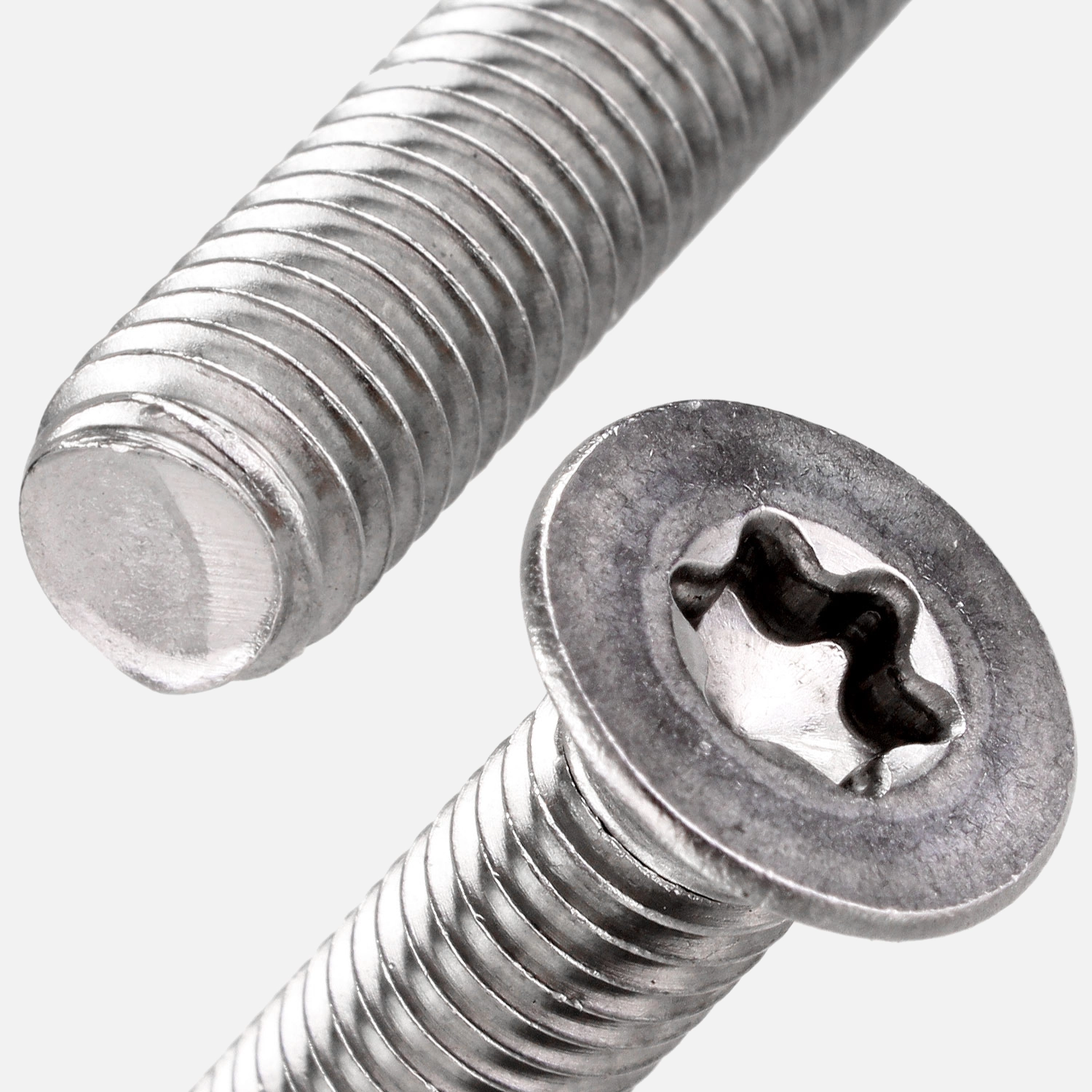 100 Senkschrauben DIN 965, Edelstahl A4, Torx® 45, Senkkopf 8x25 mm