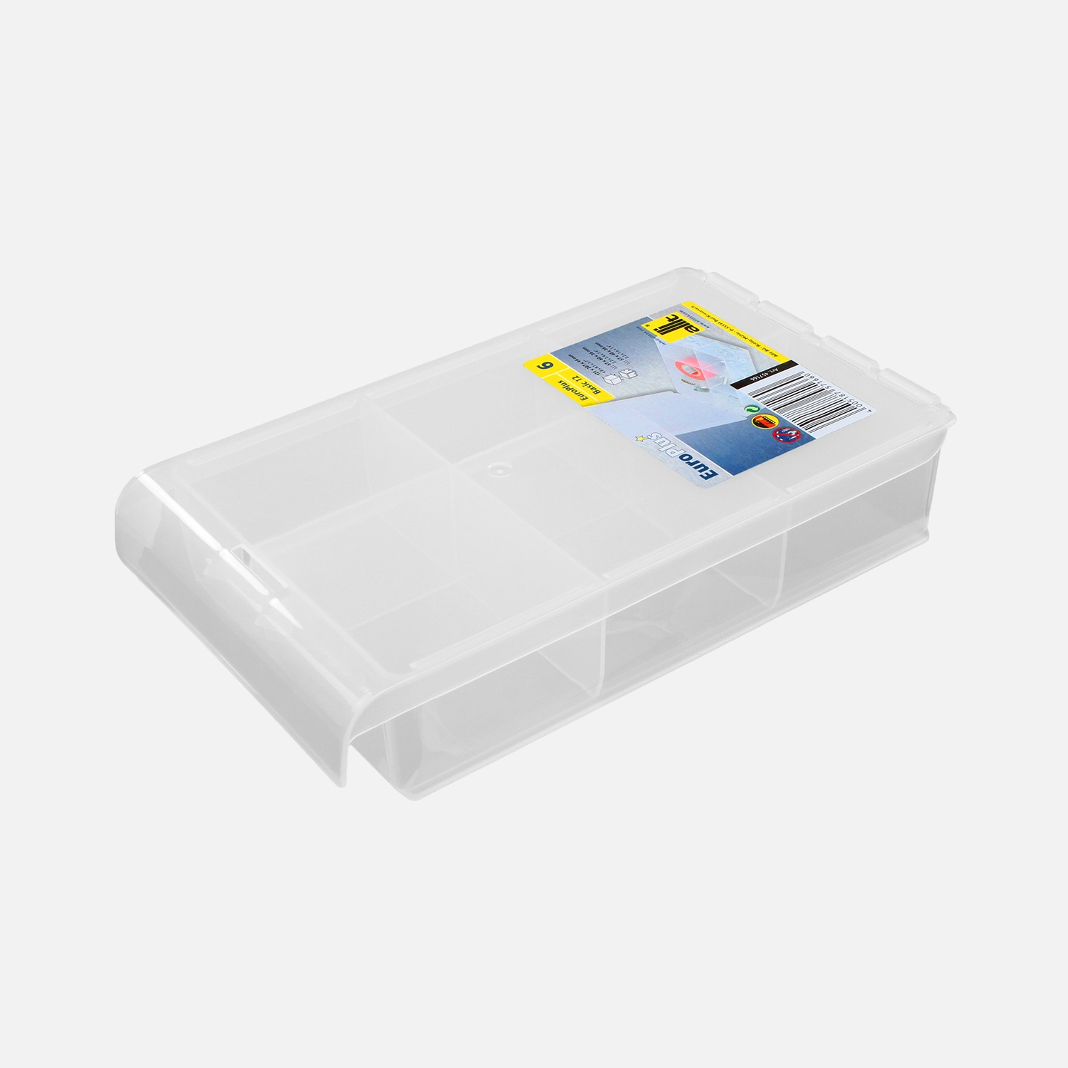 1 Allit Sortimentskasten EuroPlus Basic 12 / 6 - 6 Fächer - 121x207x44 mm