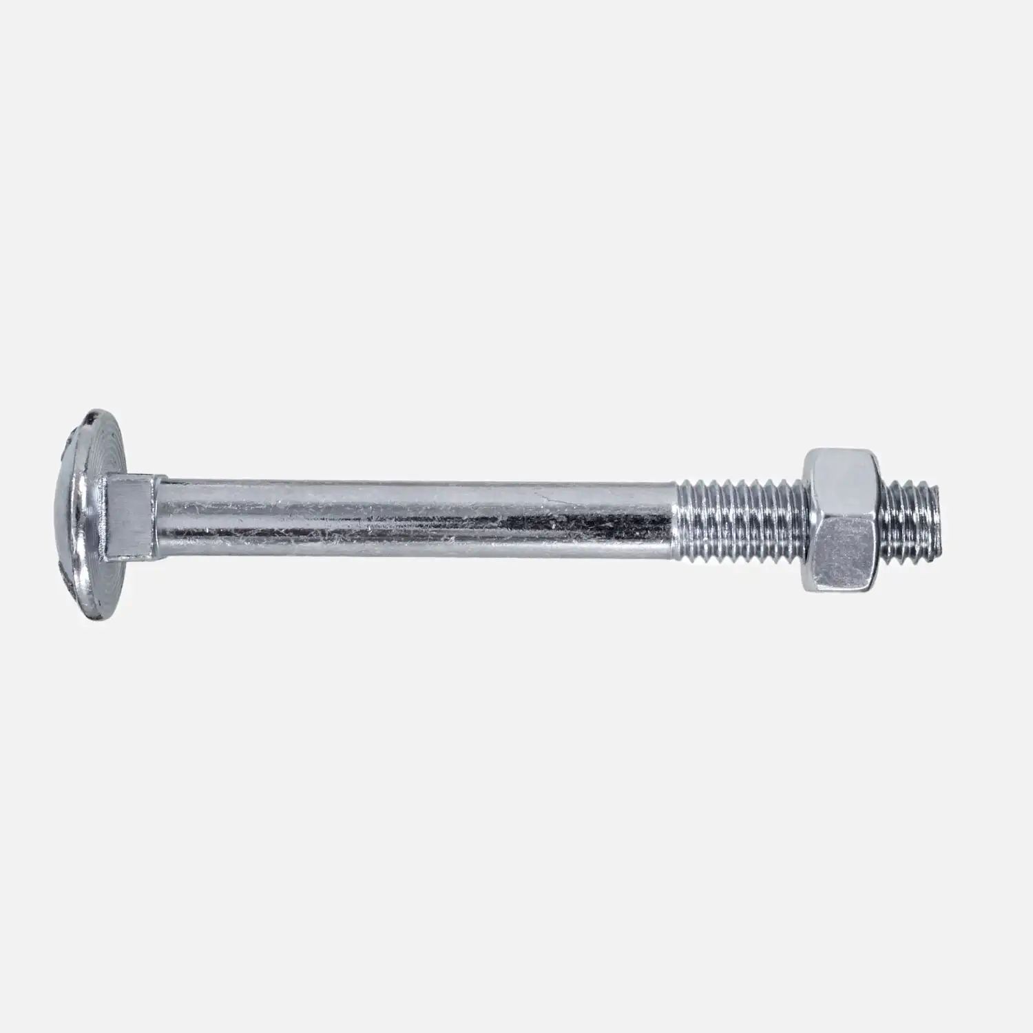 1 Schlossschraube DIN 603 - M8x80mm - galvanisch verzinkt - inkl. Mutter Gesamtlänge: 80 mm / Gewindenennmaß: M8 / Inhalt (VPE): 1 Stück