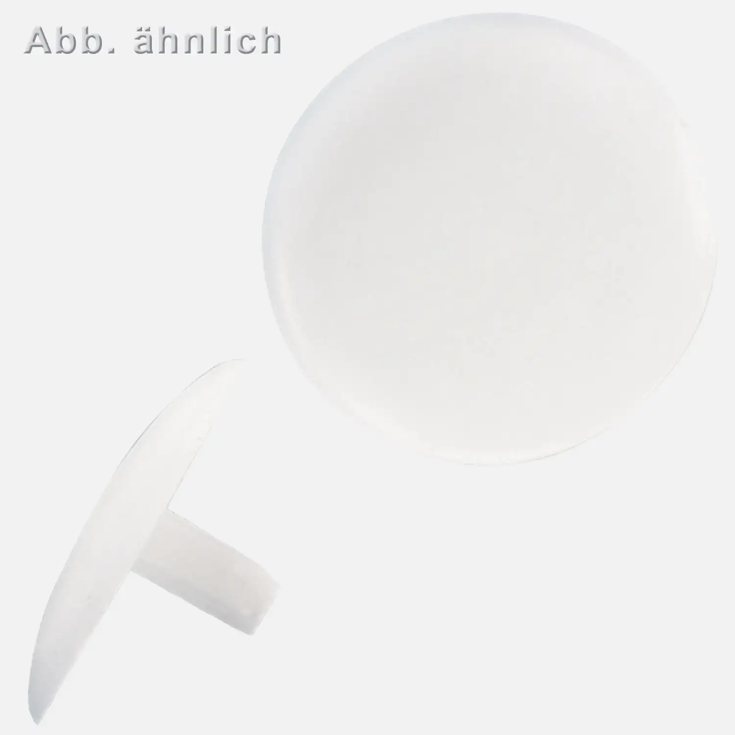 1 Abdeckkappe m. Stift - Ø Kappen=12mm Ø Stift=2,5mm - weiß(RAL 9010)