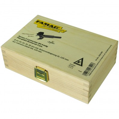 9 tlg FAMAG Bormax-WS prima Forstnerbohrersatz 15,20,25,30,35 mm mit Bohrverl.