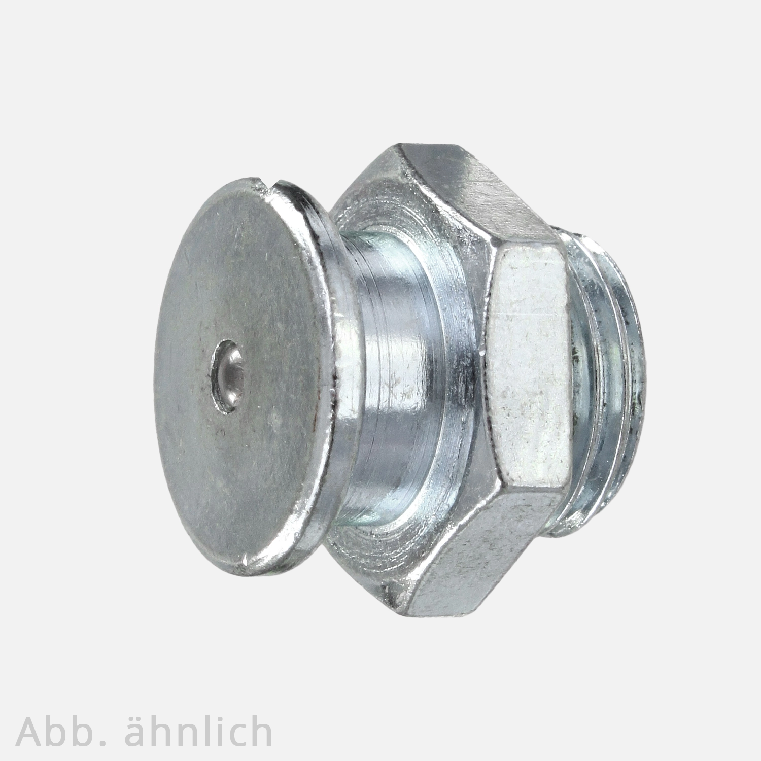 50 Flachschmiernippel 1/4 Zoll - mit SW17 Antrieb - DIN 3404 - verzinkt