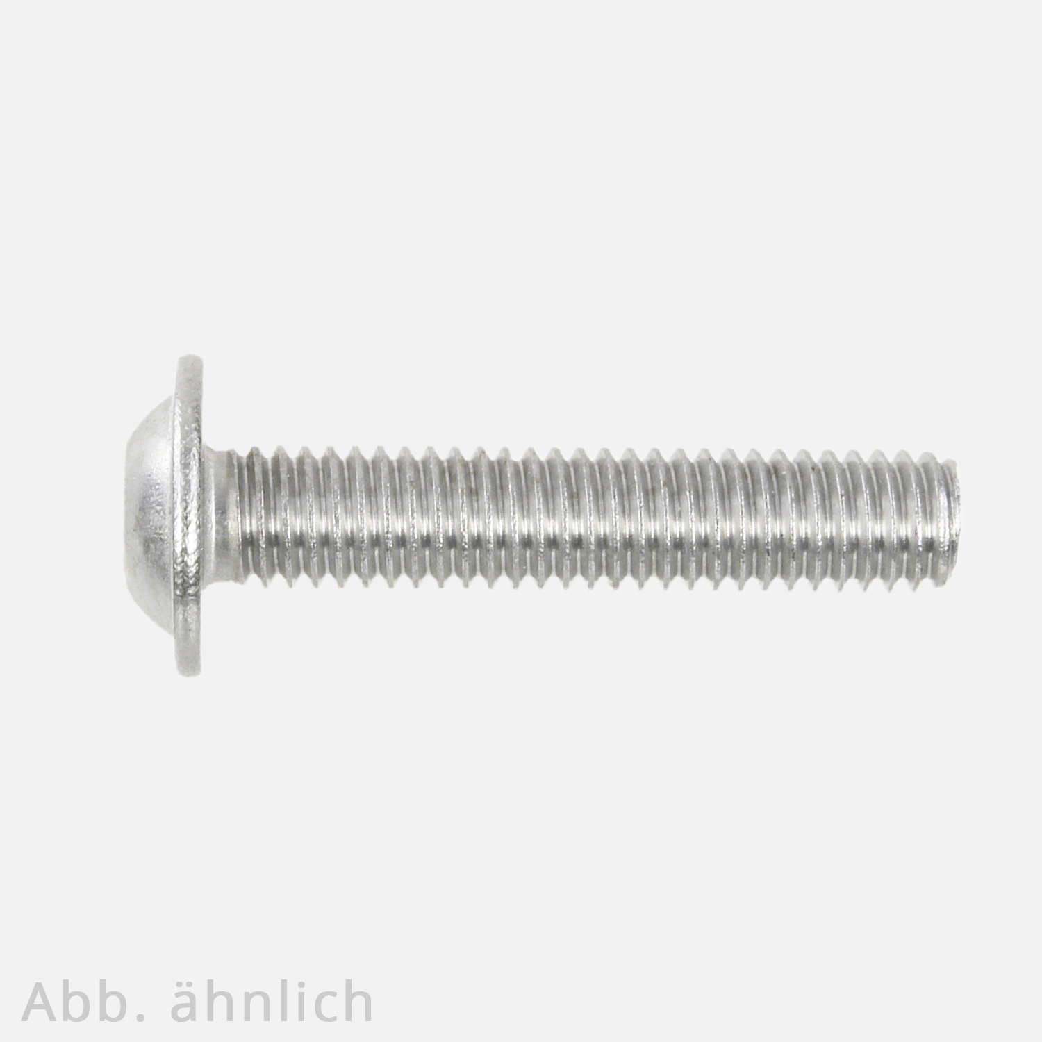 100 Linsenschrauben mit Flansch M10x35mm - ISO 7380-2 - ISK - Edelstahl A2