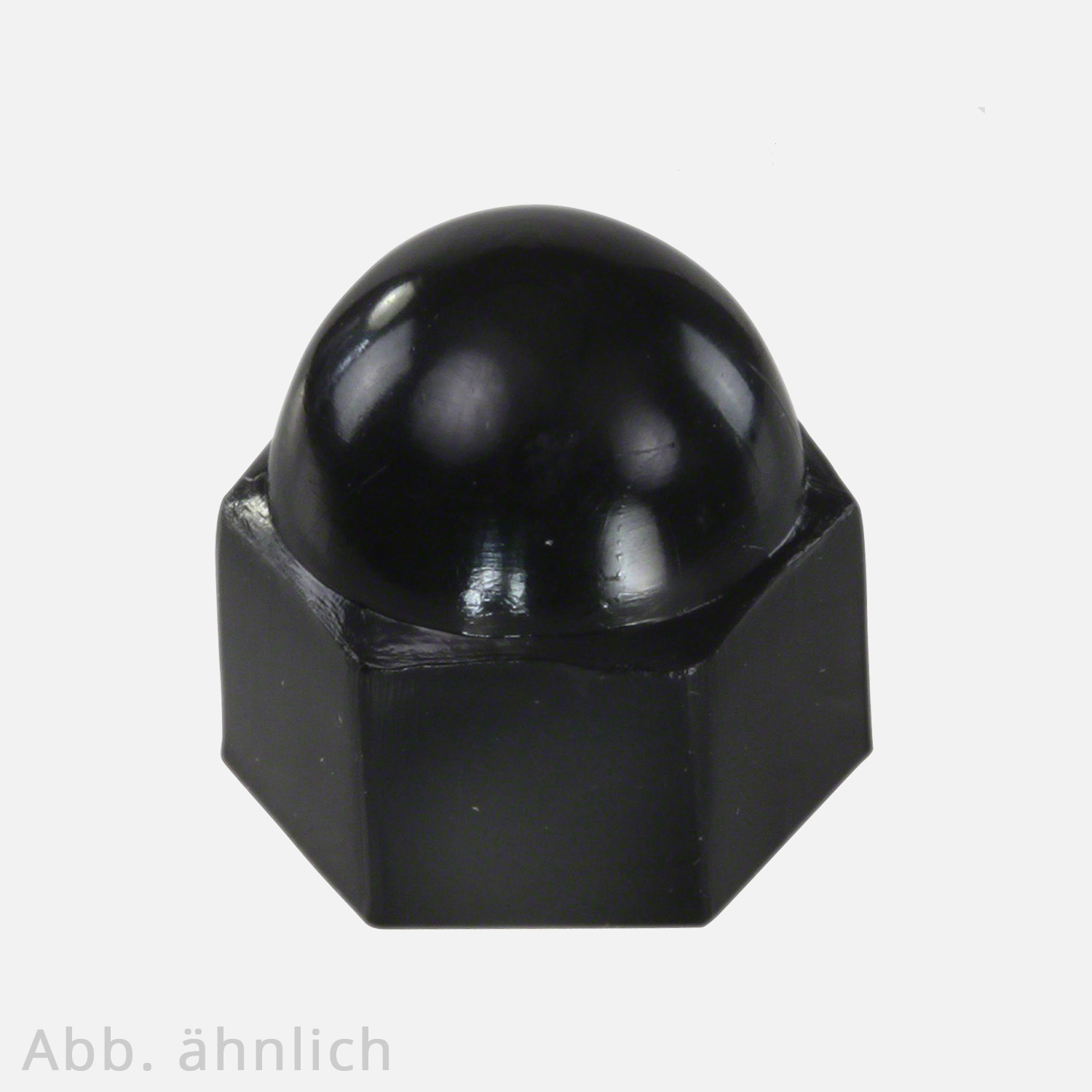 100 KORREX-Schutzkappen für M5 Sechskantmuttern - Kunststoff - schwarz