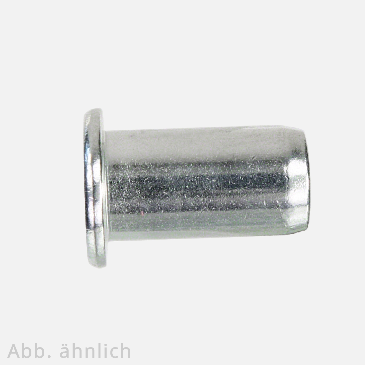 Blindnietmutter | Rundschaft | offen | Flachkopf | Aluminium