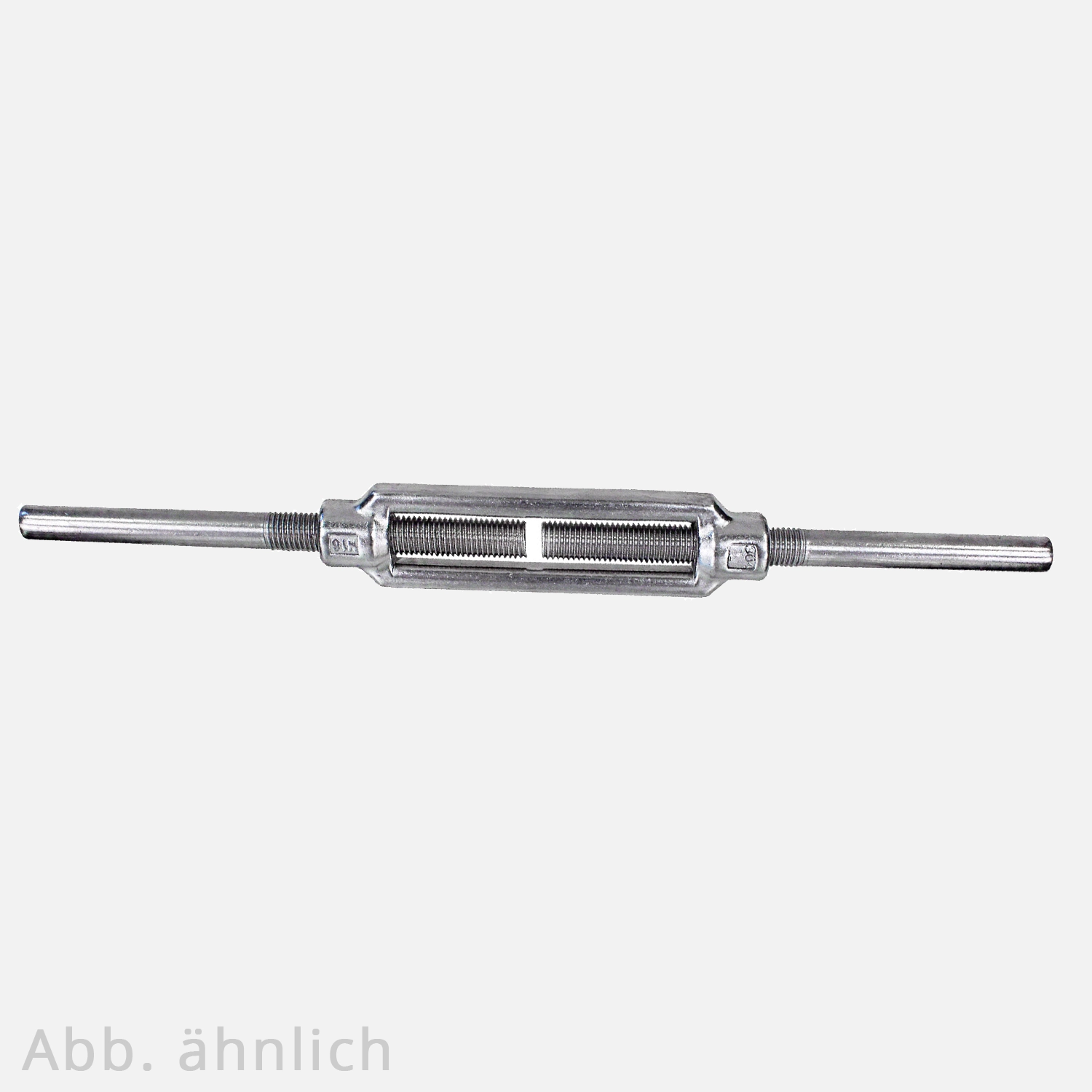 Spannschloss | DIN 1480 | offene Form | AE | Flachstahl | verzinkt