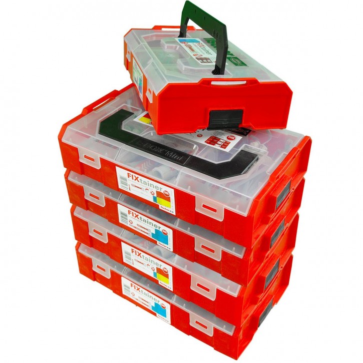 200 tlg. FISCHER FIXtainer - DUOPOWER-DUOTEC + Schrauben-Sortiment 6/8/10mm