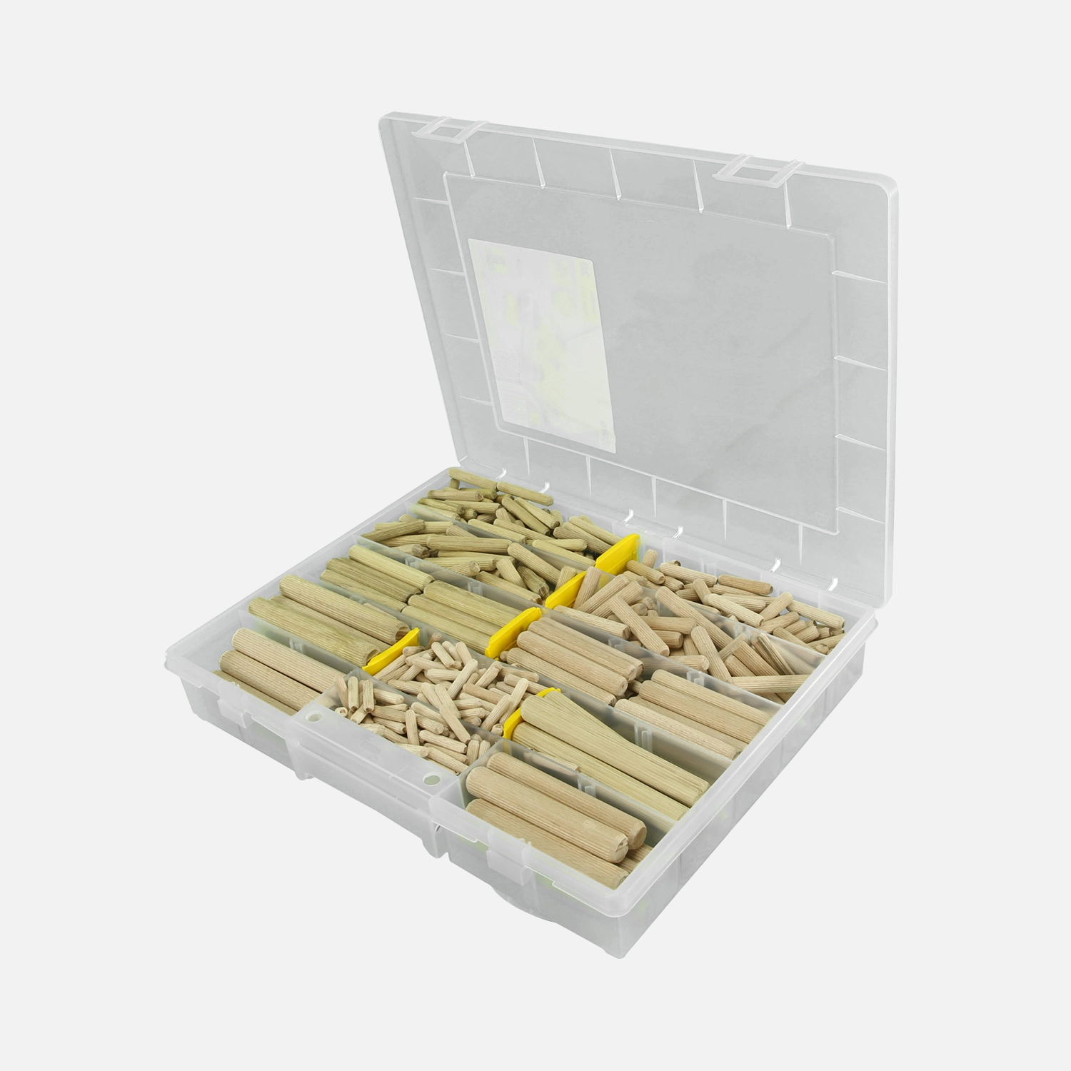 690 tlg. Buche/Robinie-Riffeldübel Set, 6/8/10/12/16 mm, Industriequalität