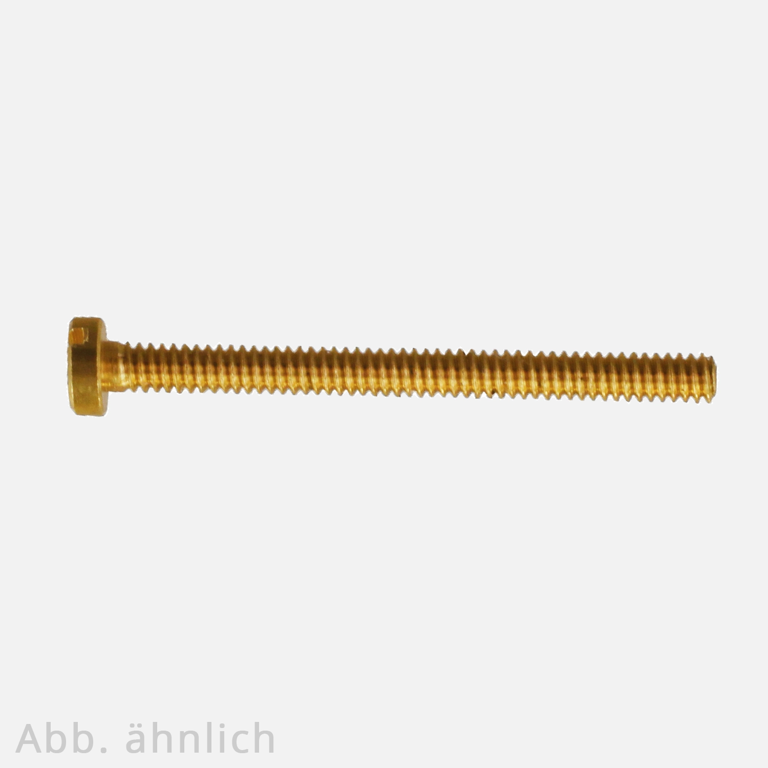 100 Zylinderschrauben mit Schlitz DIN 84 Messing blank M1,6x10 mm